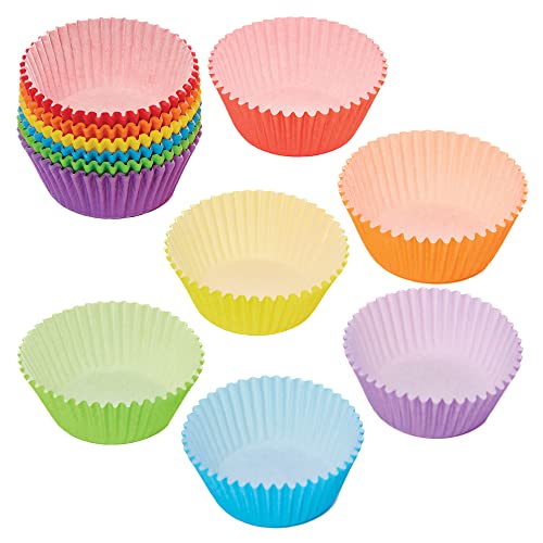 Baker Ross FX764 Regenbogenfarben Cupcake-Formen - Packung mit 102 Stück, Backzubehör für die Cupcake-Herstellung von Baker Ross