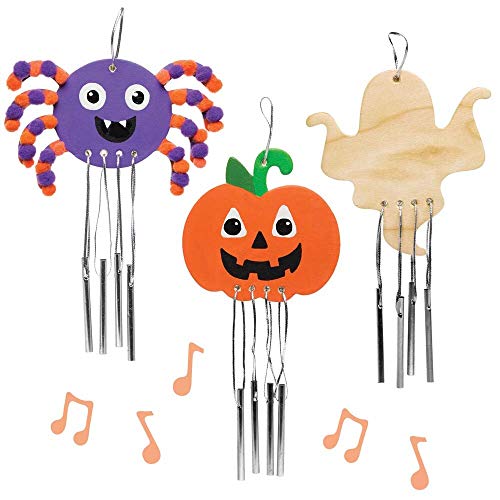 Baker Ross Halloween-Windspiele, aus Holz, 4 Stück, für Kinder, Halloween, Basteln und Dekorationen von Baker Ross