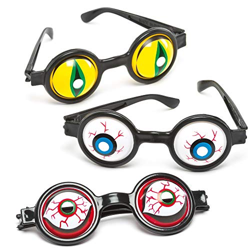 Baker Ross Lustige Scherzbrillen - Halloween-Neuheit-Spielzeug für Kinder, ideal für Partys oder Grabbelsack, (Packung mit 5) von Baker Ross