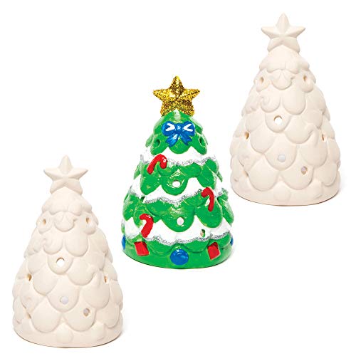 Baker Ross Teelichthalter, Weihnachtsbaum, Keramik, 3 Stück von Baker Ross