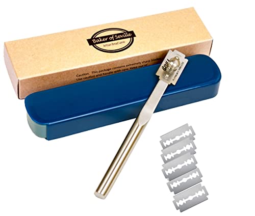Baker of Seville Brotritzmesser - für Hobby- und Profibäcker - Funktionsrasiermesser aus assivem Edelstahl - Patentiertes Design zum schnellen Wechsel zwischen gerader und gebogener Klinge von Baker of Seville