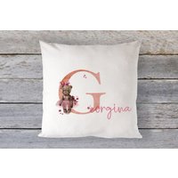 Personalisierte Kinder Initialen Dekokissen, Geschenk Für Mädchen, Baby Shower Geschenkidee, Monogramm 16 X Zoll Kissenbezug von BakeracresDesigns