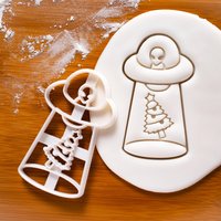 Alien Entführung Weihnachtsbaum Ausstechform Ufo Raumschiff von Bakerlogy