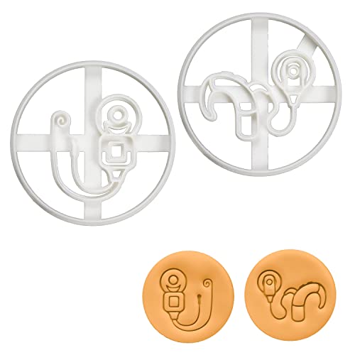 2er Set Cochlea-Ohr Implantat Ausstechformen (Formen: Implantat & Sender), 2 Teil, Bakerlogy von bakerlogy
