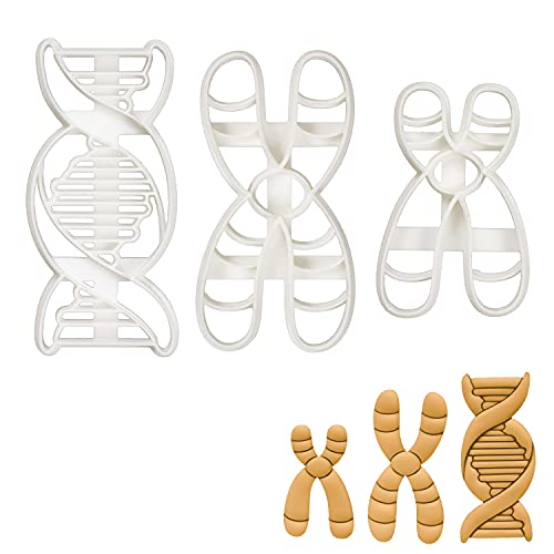 3er Set DNA Ausstechformen (Formen: DNA, Chromosom und Y-Chromosom), 3 Teile, Bakerlogy von bakerlogy
