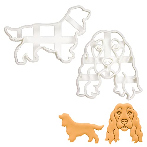 Satz von 2 Cocker Spaniel Anzeigen Ausstechformen (Formen: Gesicht und Silhouette), 2 Teil von bakerlogy