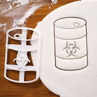 Biohazard Waste Container Cookie Cutter - Labor Gefahrstoffbehälter Form Für Wissenschaft & Halloween Backen Biohazard Waste Container Cookie Cutter - Labor Gefahrstoffbehälter Form Für Wissenschaft & Halloween Backen von Bakerlogy