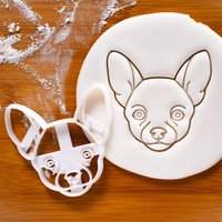 Chihuahua-Ausstechform | Gesicht Hunde-Leckerli-Backform Chihuahua-Ausstechform | Gesicht Hunde-Leckerli-Backform von Bakerlogy