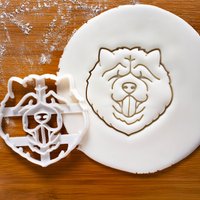 Chow Ausstechform | Gesicht Hunde Leckerli Backform von Bakerlogy