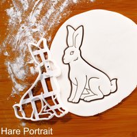 Hase Portrait Ausstechform - Mit Langen Ohren, Perfekt Für Eine Wunderliche Waldtier-Geburtstagsfeier Oder Babyparty von Bakerlogy