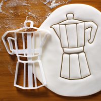 Moka Pot Cookie Cutter - Kaffeemaschine Form Für Barista, Café & Espresso Backen von Bakerlogy