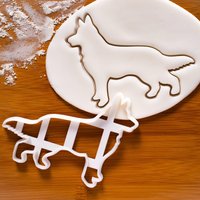 Schäferhund Cookie Cutter Hunde Leckerli Backform von Bakerlogy