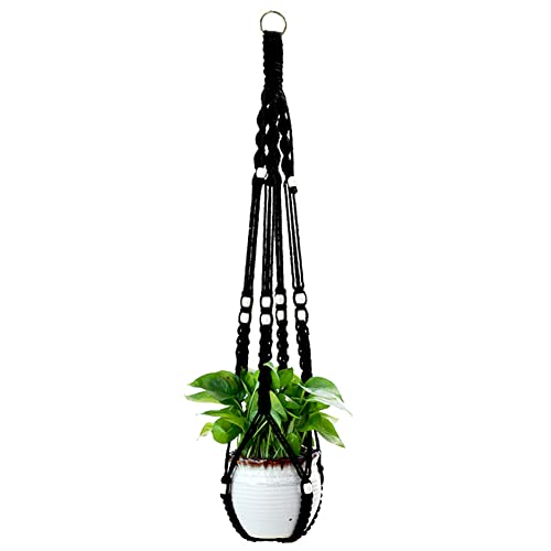 Makramee Blumenampel Baumwollseil Hängeampel Blumentopf Robust Makramee Pflanzenaufhänger Boho Handgewebt hängepflanze Aufhänger Außen Innen Wandbehang für Decke Balkon Gartendekor Wanddekoration von BakerMiche