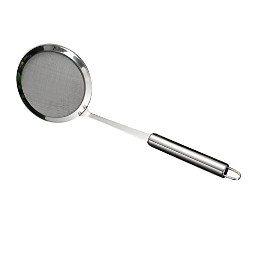 Suppenlöffel Fetttrenner Schaumkelle Abseiher Abschäumer Edelstahl Schöpflöffel Fettabschöpfer Schaum Löffel Filter Pfannenwender Küchenhelfer Metall feinmaschiges Sieb für Lebensmittel Küche Kochen von BakerMiche