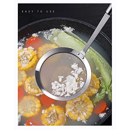 Suppenlöffel Fetttrenner Schaumkelle Abseiher Abschäumer Edelstahl Schöpflöffel Fettabschöpfer Schaum Löffel Filter Pfannenwender Küchenhelfer Metall feinmaschiges Sieb für Lebensmittel Küche Kochen von BakerMiche