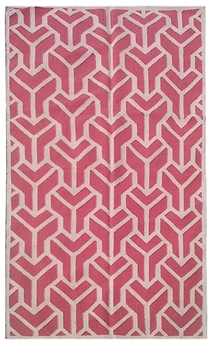 Bakero Kilim 11169 Pink/Weiß, 120 x 180 cm von Bakero