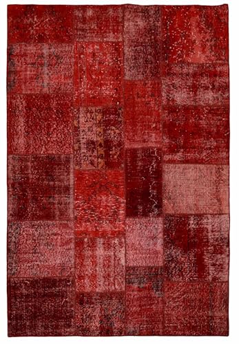 Bakero Patchwork, Rot, 140 x 200 cm von Bakero