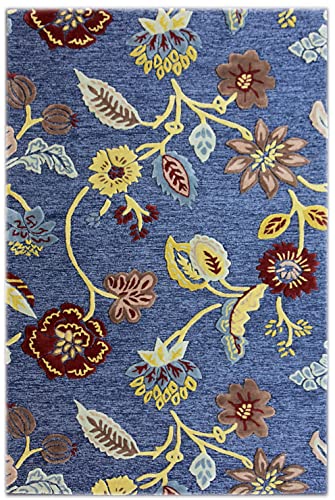 Flowers 1510 Blue 153x244cm von Bakero