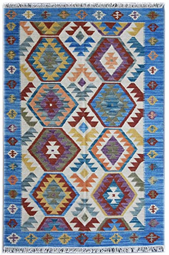 Kelim Classic 1257 Blue 155x240cm Kelim Classic 1257 Blue 155x240cm von Bakero
