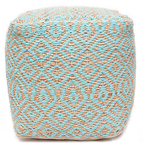 Pouf Preston Aqua 40x40x40cm von Bakero