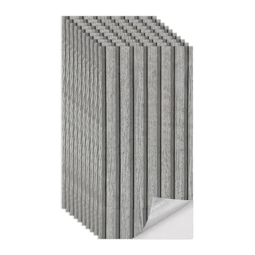 Baketron Akustikpaneele Holz 3D Holzpaneele,Holzoptik Paneele,Selbstklebende Abziehen und Aufkleben 3D Wandpaneele,Holzoptik Wanddeko für Flur Wohnzimmer Büro - 50 x Paneele Grau Baketron Akustikpaneele Holz 3D Holzpaneele,Holzoptik Paneele,Selbstklebende Abziehen und Aufkleben 3D Wandpaneele,Holzoptik Wanddeko für Flur Wohnzimmer Büro - 50 x Paneele Grau von Baketron