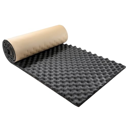 Baketron Selbstklebend 20mm - 2m x 50cm Dämmmatten Dämmung Isolierung Kautschuk Premium Noppenschaumstoff Raum Akustik Schaumstoff Akustikschaumstoff von Baketron