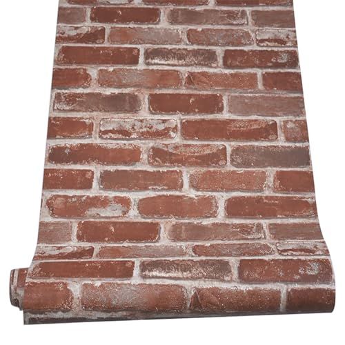 Baketron Selbstklebend Tapete Wandpapier Ziegel Selbstklebende Wandaufkleber 53 x 950 cm Steinoptik Braunrot Vintage Backstein Stein Tapeten für Schlafzimmer Wohnzimmer Wan Baketron Selbstklebend Tapete Wandpapier Ziegel Selbstklebende Wandaufkleber 53 x 950 cm Steinoptik Braunrot Vintage Backstein Stein Tapeten für Schlafzimmer Wohnzimmer Wan von Baketron