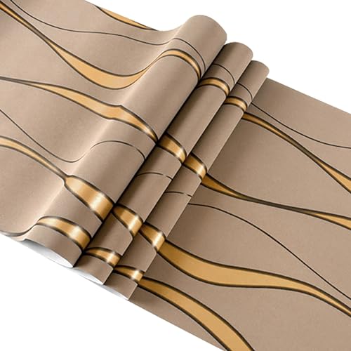 Baketron Tapete Vliestapete Linien,3D Modern Minimalistisch Wallpaper mit 3D-Wellen Leicht Glänzend,Streifentapete Glitzertapete Wanddekoration in Wohnzimmer,Schlafzimmer und Büro 0,53m x 9.5m Baketron Tapete Vliestapete Linien,3D Modern Minimalistisch Wallpaper mit 3D-Wellen Leicht Glänzend,Streifentapete Glitzertapete Wanddekoration in Wohnzimmer,Schlafzimmer und Büro 0,53m x 9.5m von Baketron