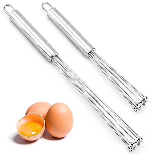 2 Stück Schneebesen Edelstahl - Großer und Kleiner, Kugelbesen Schneebesen für Kochen, Mischen, Schlagen, Rühren 2 Stück Schneebesen Edelstahl - Großer und Kleiner, Kugelbesen Schneebesen für Kochen, Mischen, Schlagen, Rühren von Bakiauli