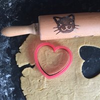 Katze Lächelndes Gesicht Nudelholz Zum Dekorieren Kekse Backen Shortbread Zucker Fondant Icing Star Baker Geschenke Weihnachtsgeschenk Für Sie von BakingTimeClub