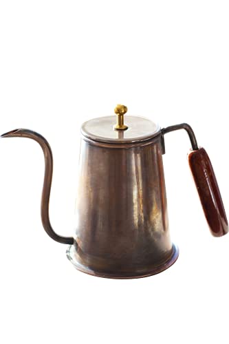 Kupfer Kaffeekanne Kupfer Wasserkocher Kupfer Teekessel Moderner Kupfer Wasserkocher Handgemachte Kupfer Topf Kupfer Kaffeekessel (Oxidisiert) von Bakır Concept