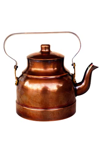 Kupfer Teekanne, Kupfer Wasserkocher, Kupfer Teekessel 1,3 Liter (Oxid) von Bakır Concept