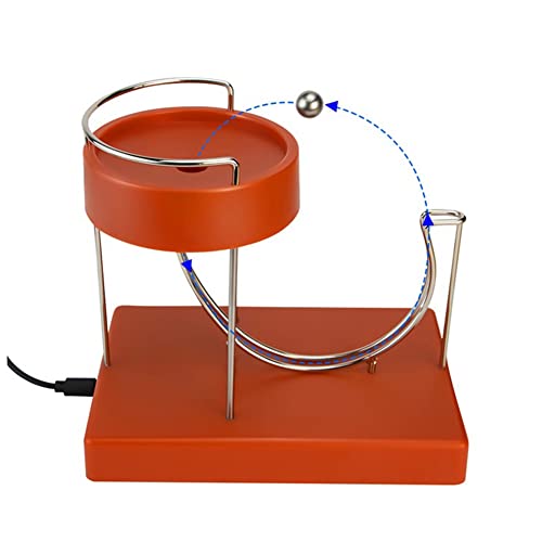 Bakkeny Bewegungsmaschine Kinetische Ornamente Kunst Bewegung Trägheit Ornamente Metall Automatisch Springen Tisch Spielzeug Orange Rot von Bakkeny