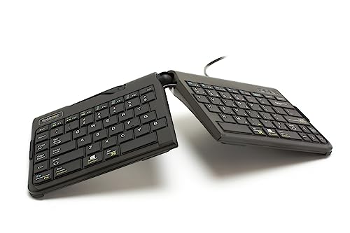 Bakker BNEGTTBUS Elkhuizen Splittastatur US Goldtouch Travel Go Bluetoothfähig, Englisches Tastaturlayout anthrazit/schwarz von BakkerElkhuizen