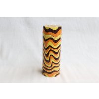 Groovy, 70Er Jahre Inspirierte Tube Box - Handgefertigte Keramikbox Handgeformt Und Handbemalt Retro Pinselbox Schmuckbox von BakkiePleurCeramics