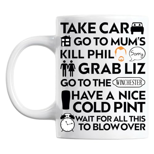 BakoIsland Shaun Of The Dead To Do List Klassische Teetasse Kaffeetasse BakoIsland Shaun Of The Dead To Do List Klassische Teetasse Kaffeetasse von BakoIsland