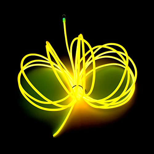 Balabaxer Gelbe Lichterkette, tragbare Neon-Lichtleiste mit 5M-Batterie-Paket, kann nach Belieben geschnitten werden, anwendbar auf Party, Halloween, DIY Dekoration von Balabaxer