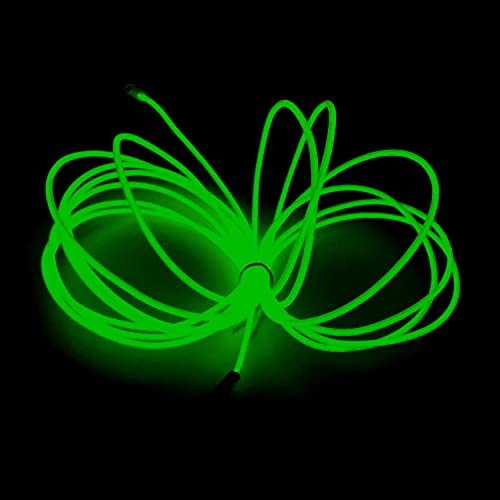 Balabaxer Grüne Lichterkette, tragbarer Neon-Lichtstreifen des 10 m Batteriepakets, kann nach Belieben geschnitten werden, anwendbar auf Party, Halloween, DIY-Dekoration von Balabaxer