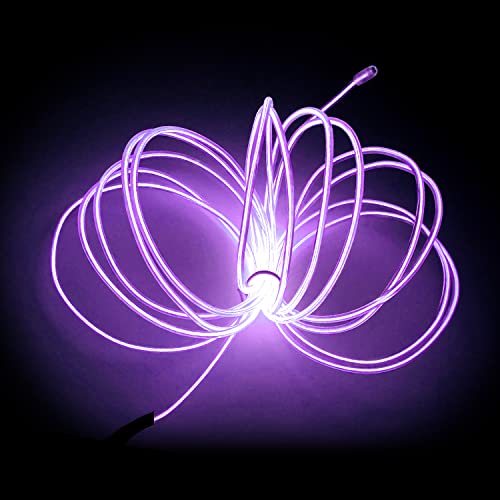 Balabaxer Lila Lichterkette, tragbarer Neon-Lichtstreifen des 3M-Batteriepakets, kann nach Belieben geschnitten werden, anwendbar auf Party, Halloween, DIY Dekoration von Balabaxer