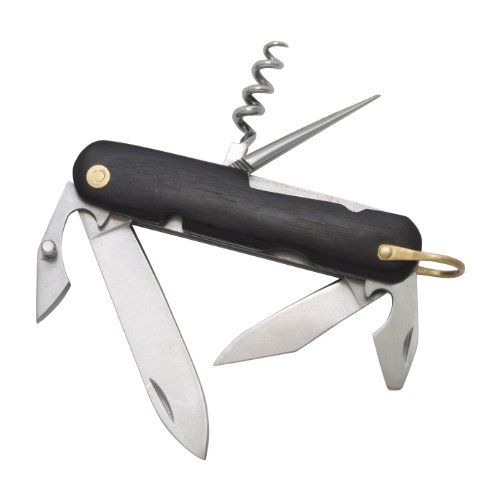 baladéo Multifunktionsmesser Fifties, Griff aus schwarzem Staminaholz von Baladeo