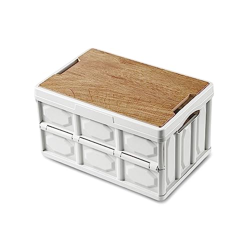 Balakaka Aufbewahrungsbox mit Deckel, zusammenklappbare Aufbewahrungsboxen für Kleidung Spielzeug Bücher Snack, Aufbewahrungsbehälter für Camping Picknick Indoor Home Room37.5×25×21cm von Balakaka