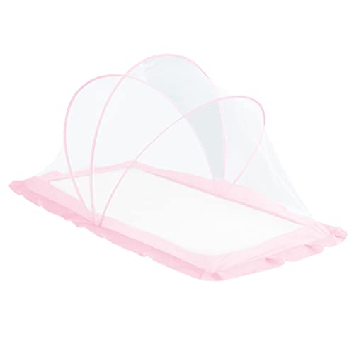 Balakaka Faltbares Baby Moskitonetz Zelt 110 * 65 * 60cm, Atmungsaktives Pop-up Kleinkind Licht Blockieren Moskitonetz Anti Mückenstiche Schutzhülle 0-7 Alter, Rosa von Balakaka