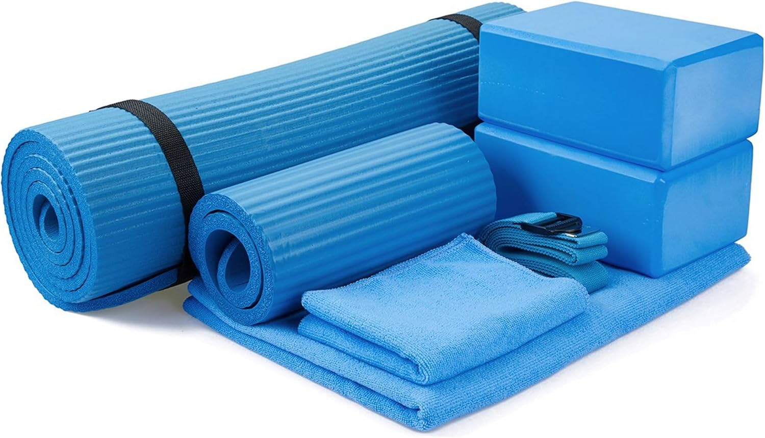 Balance From Fitness Yoga Set Kit Matte Stretching Gurt Knie Pad 7 Teiliges Set  B-Ware von BalanceFrom