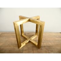 Messing Esstisch Basis/28 "H X 42" R Runde Tischfüße Anpassbare Höhe 26 " - 30 "/ Design Von Balasagun | Für 60 "Marmor Tisch." von Balasagun