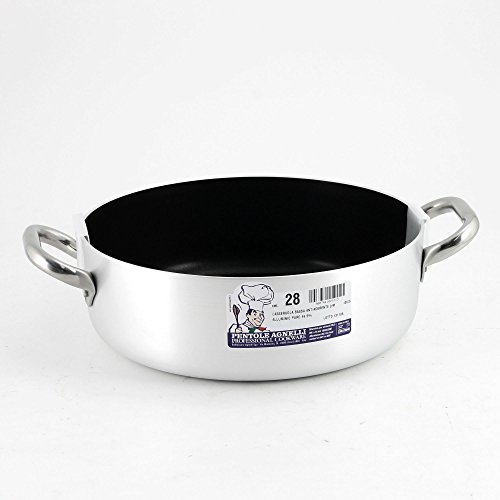 Agnelli Kochtopf mit Griffen, Edelstahl, antihaftbeschichtet, 28 cm, Artikelnummer ALSA106S28 von Baldassare Agnelli