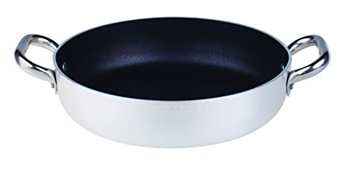 Agnelli Platinium Stieltopf aus Aluminium mit 2 Griffen aus Edelstahl, Silber, Silber, 40 cm von Baldassare Agnelli