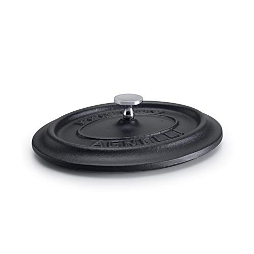 Pentole Agnelli SLOWCOOK Deckel Oval, 12 x 9 cm Mattschwarz von Baldassare Agnelli