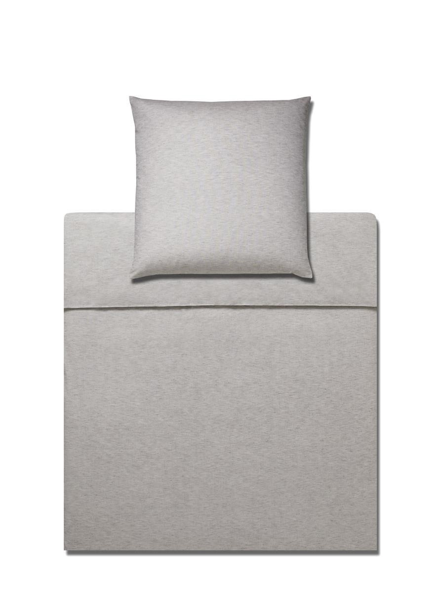 Baldessarini Perkal Bettwäsche 135x200 Cary Pepper uni meliert hellgrau 8801-02 von Elegante bed-line fashion GmbH