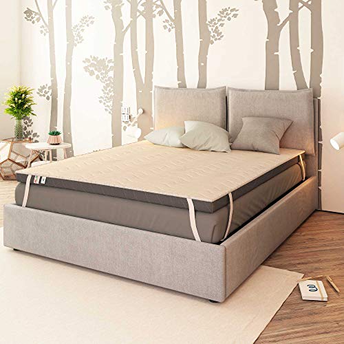 Baldiflex Matratzenauflage aus Memory Foam Topper 120 x 180 cm, Höhe 10 cm, hypoallergen, atmungsaktiv von Baldiflex