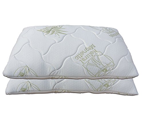 Baldiflex Paar Kissen aus Memory Foam Bögen, Größe 72 x 42 x 12 cm, Aloe Vera, Bianco, 40x70x12 von Baldiflex